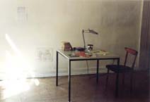 A view of the exhibition, "Essig Salz und Käse", ArToll Labor e.V.,     Bedburg-Hau, Germany, 1999